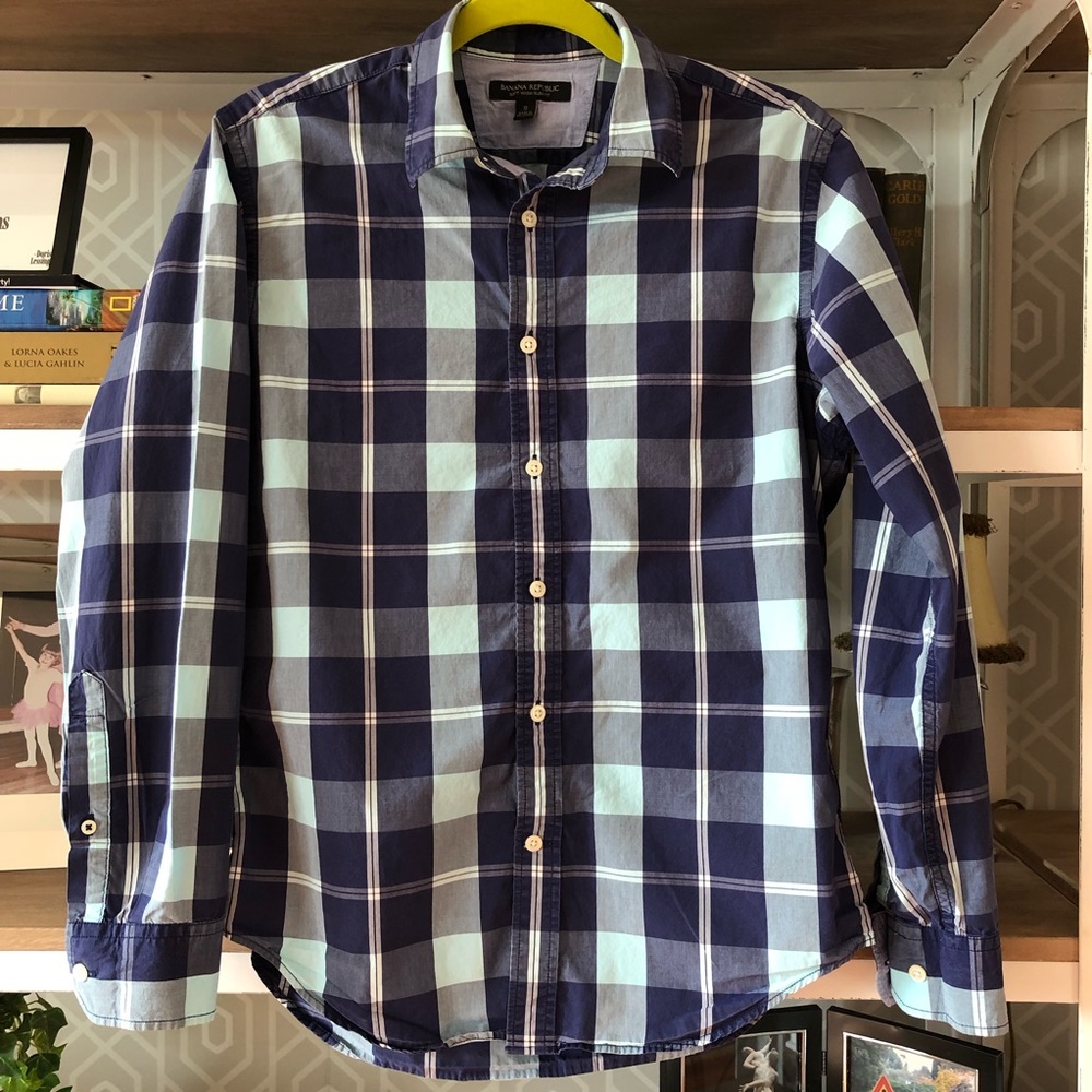 Banana Republic Soft Wash Slim Fit button down sz S